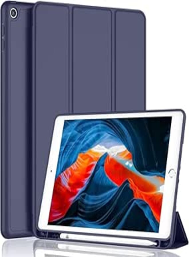 Tablet Case Cover for Apple iPad 10.9 inch (10th Gen) [Auto Sleep/Wake Cover] [Pencil Holder] [Trifold Stand] - Blue